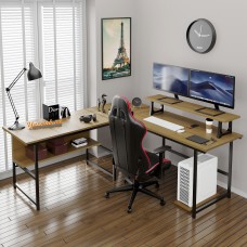 Ceviz  L masa, Oyun masası, L-Tipi Bilgisayar Masası 200-C