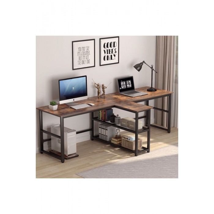 240 cm Bilgisayar Masası, Ekstra Uzun İki Kişilik Masa, Oyun Masa 500-C